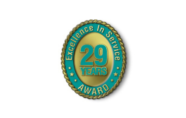 Excellence in Service - 29 Year Award